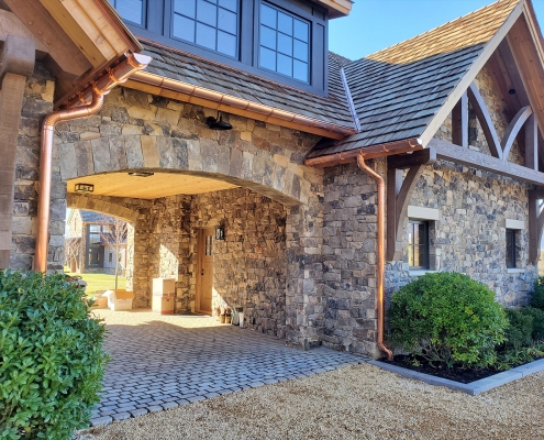 Outer Banks NC roofing and siding copper gutters installation
